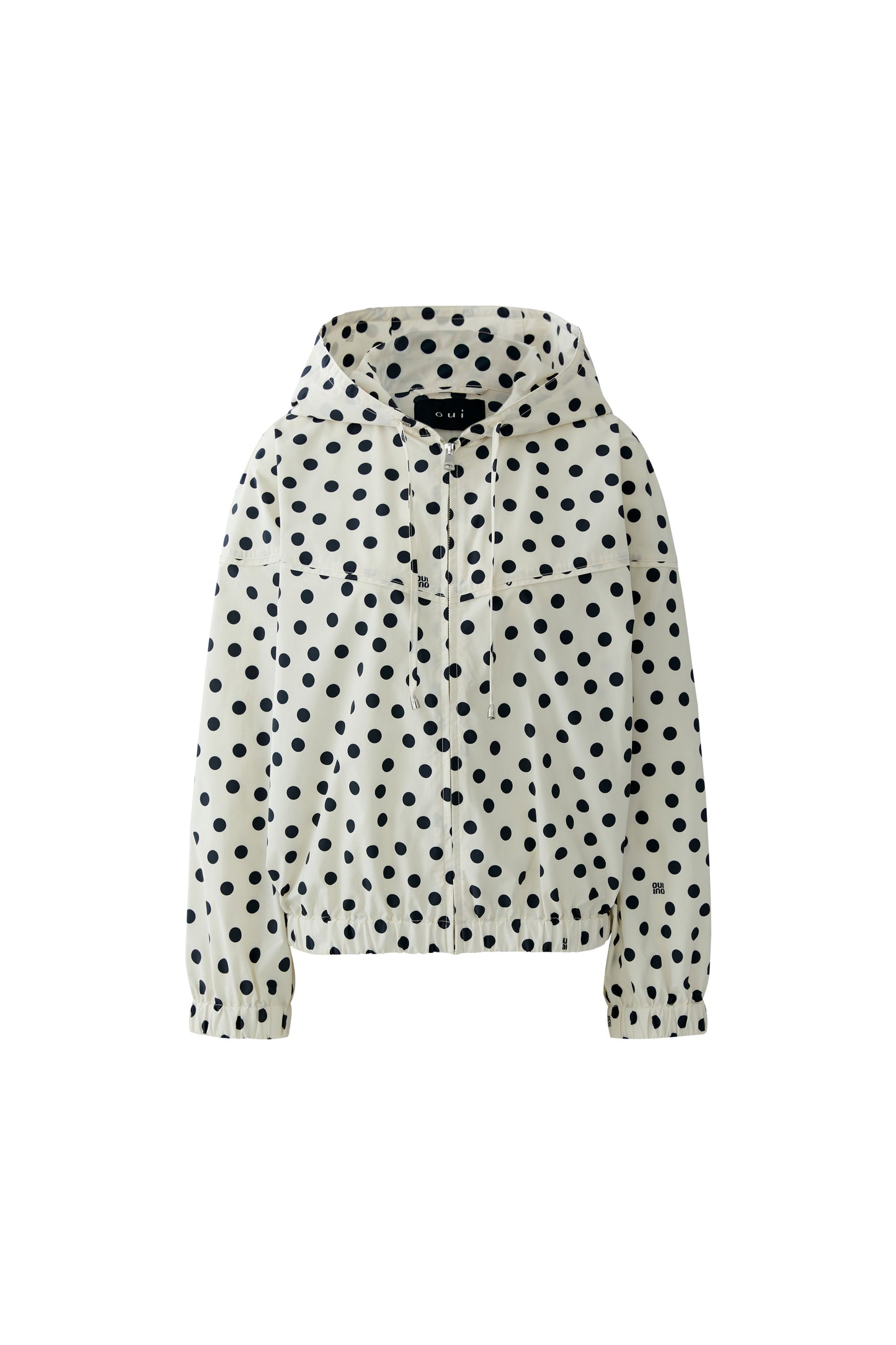 Oui Cream /Black Spot Hooded Jacket