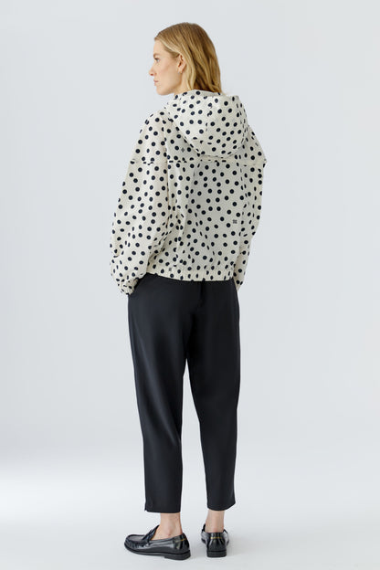 Oui Cream /Black Spot Hooded Jacket