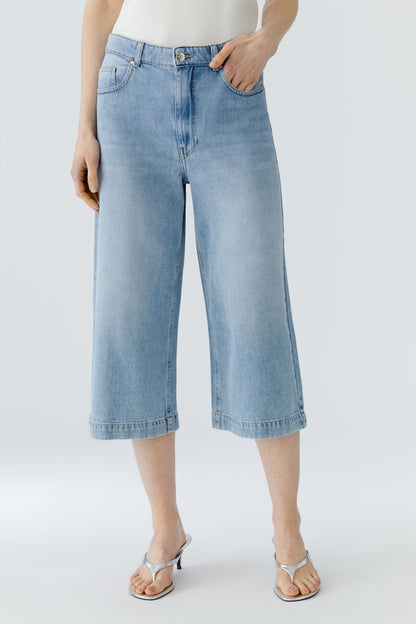 Oui Light Blue Denim Culotte
