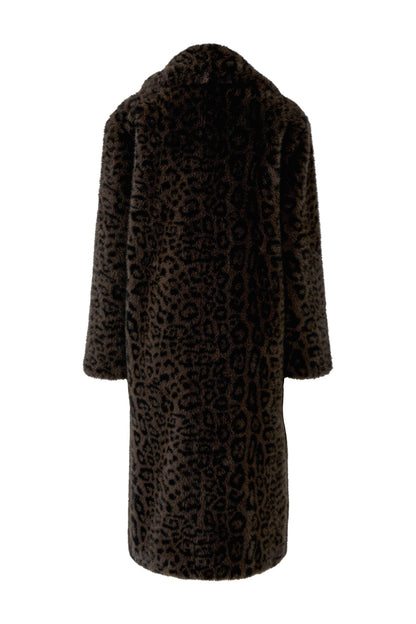 Oui Dk Brown/Grey/Black Animal Coat