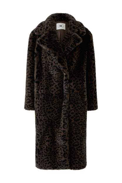 Oui Dk Brown/Grey/Black Animal Coat