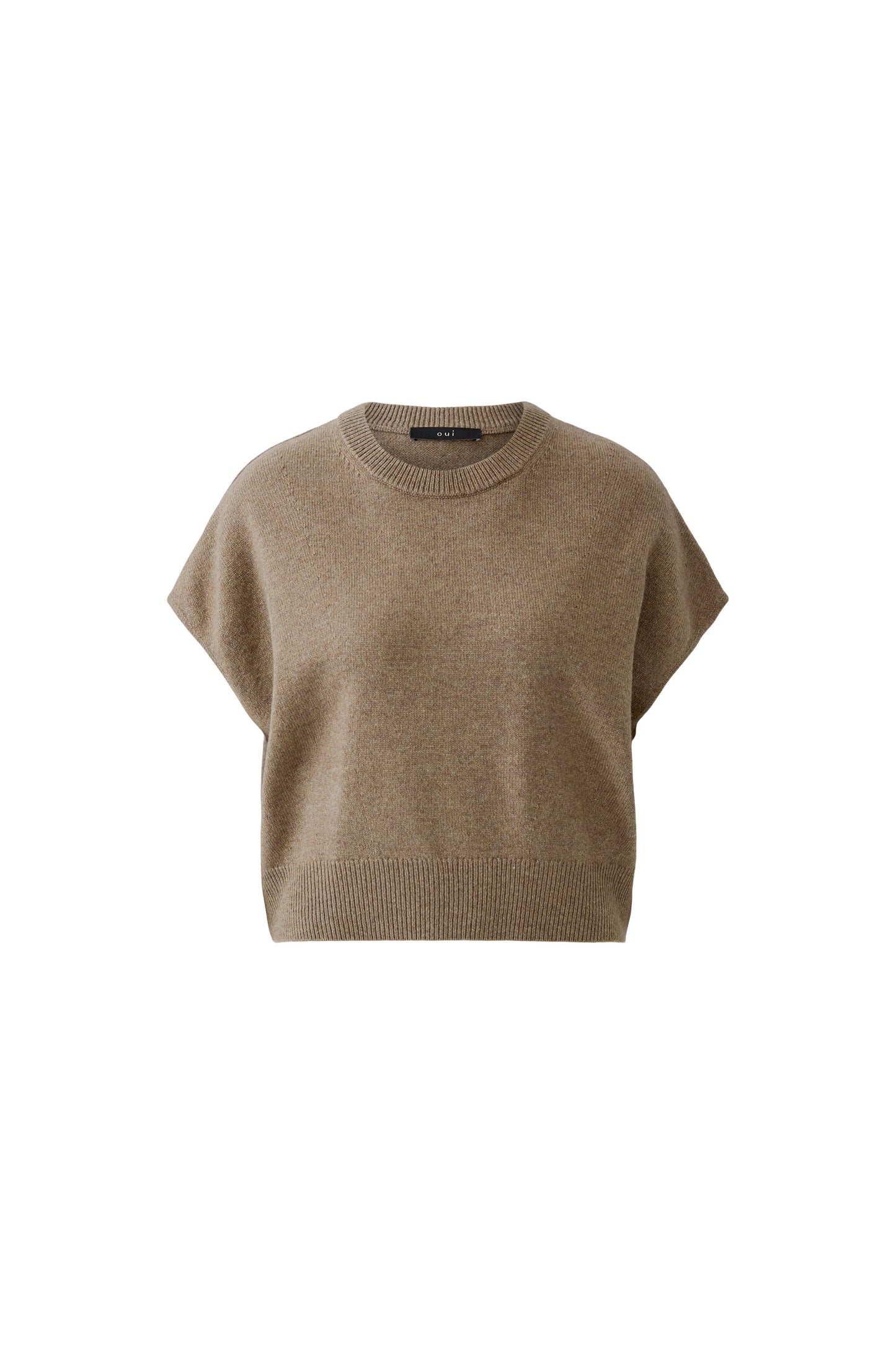 Oui Taupe Melange Cropped Slipover