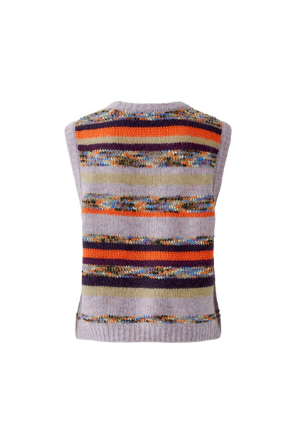 Oui Lilac/Camel Stripe Slipover