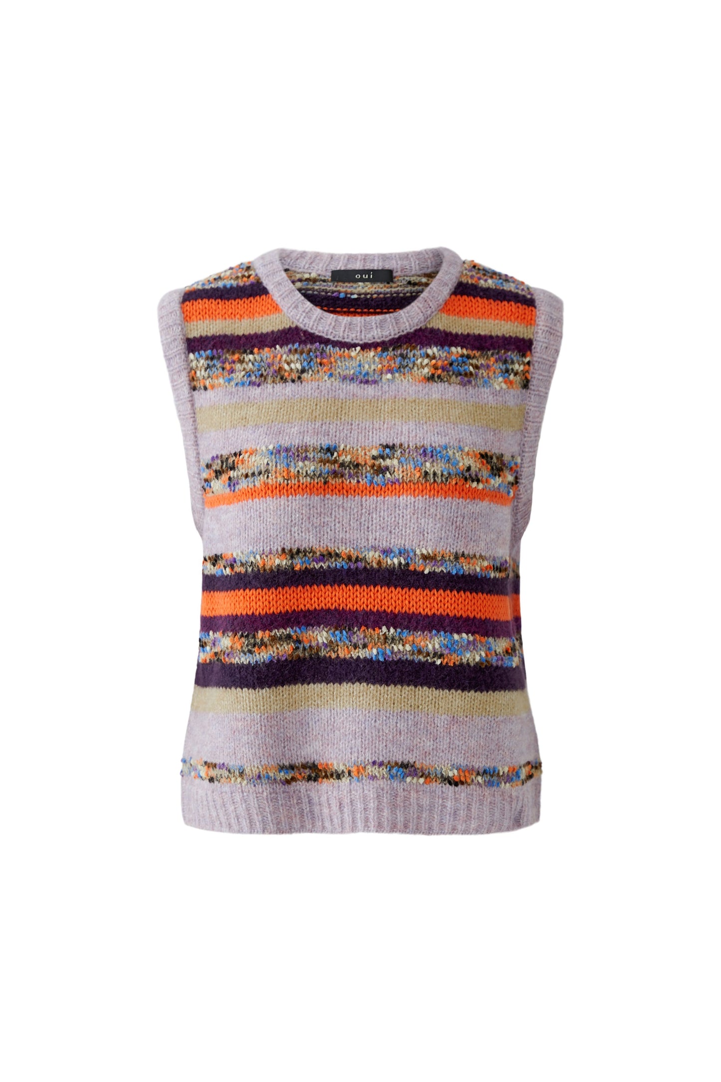 Oui Lilac/Camel Stripe Slipover