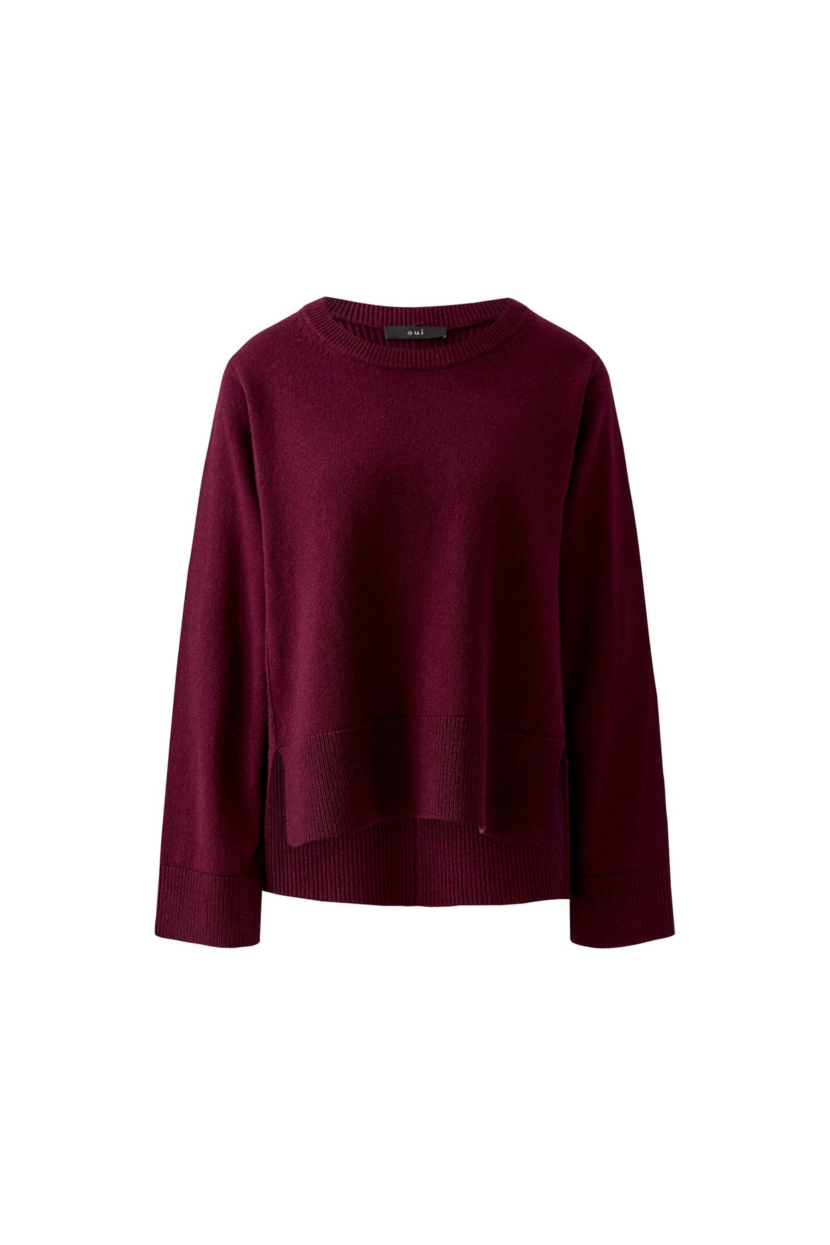 Oui Bramble Berry Stepped Hem Jumper