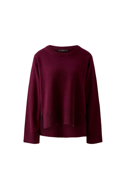 Oui Bramble Berry Stepped Hem Jumper