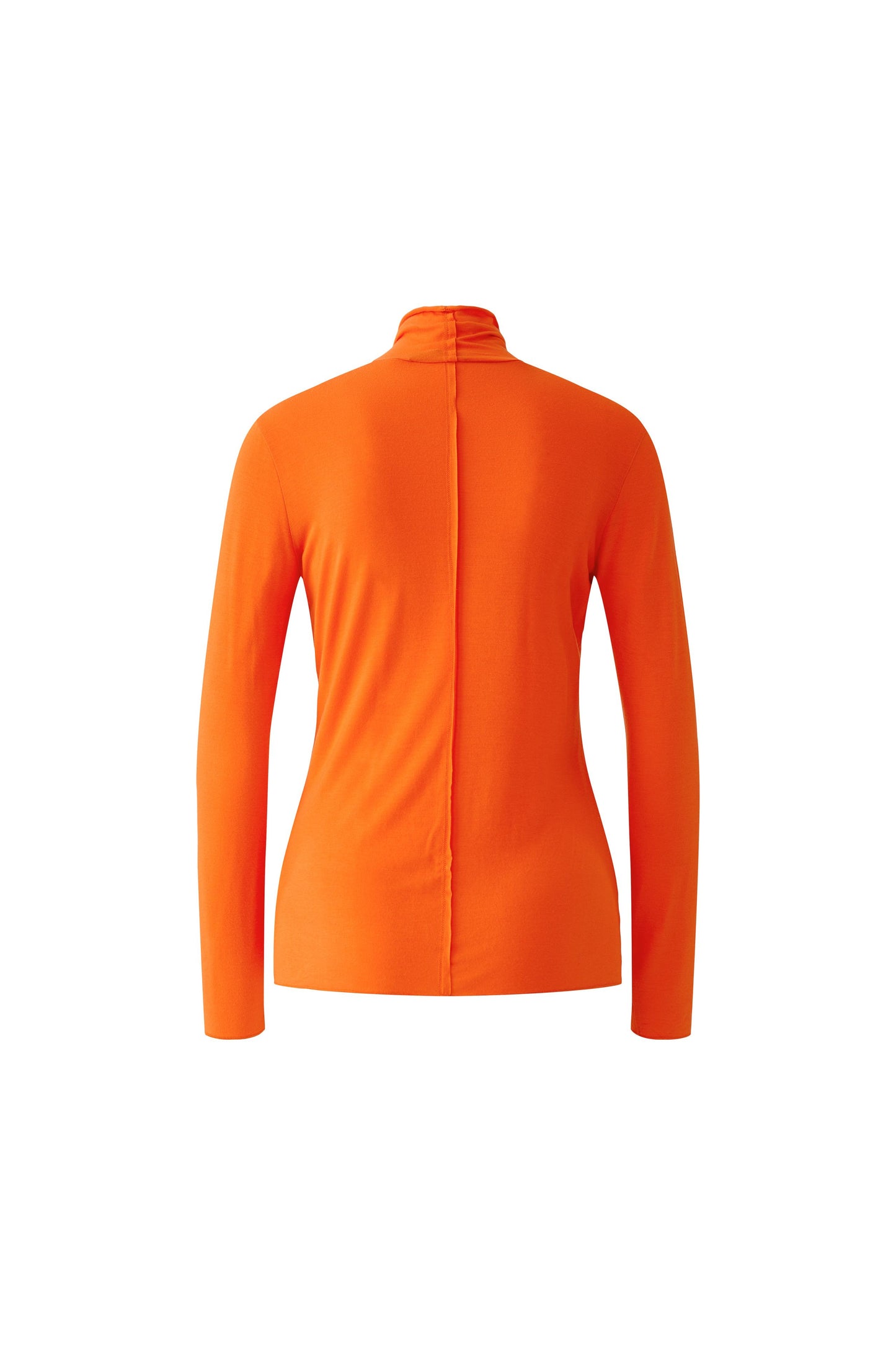 Oui Orangeade Long Sleeve Roll Neck Top