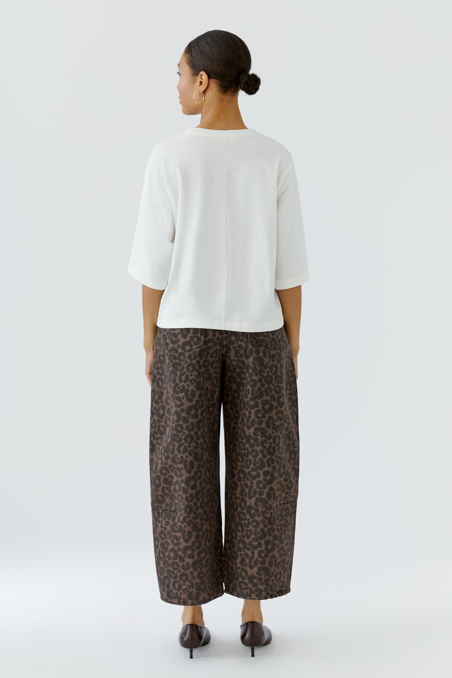 Oui Cloud Dancer/Leopard Wild T-Shirt
