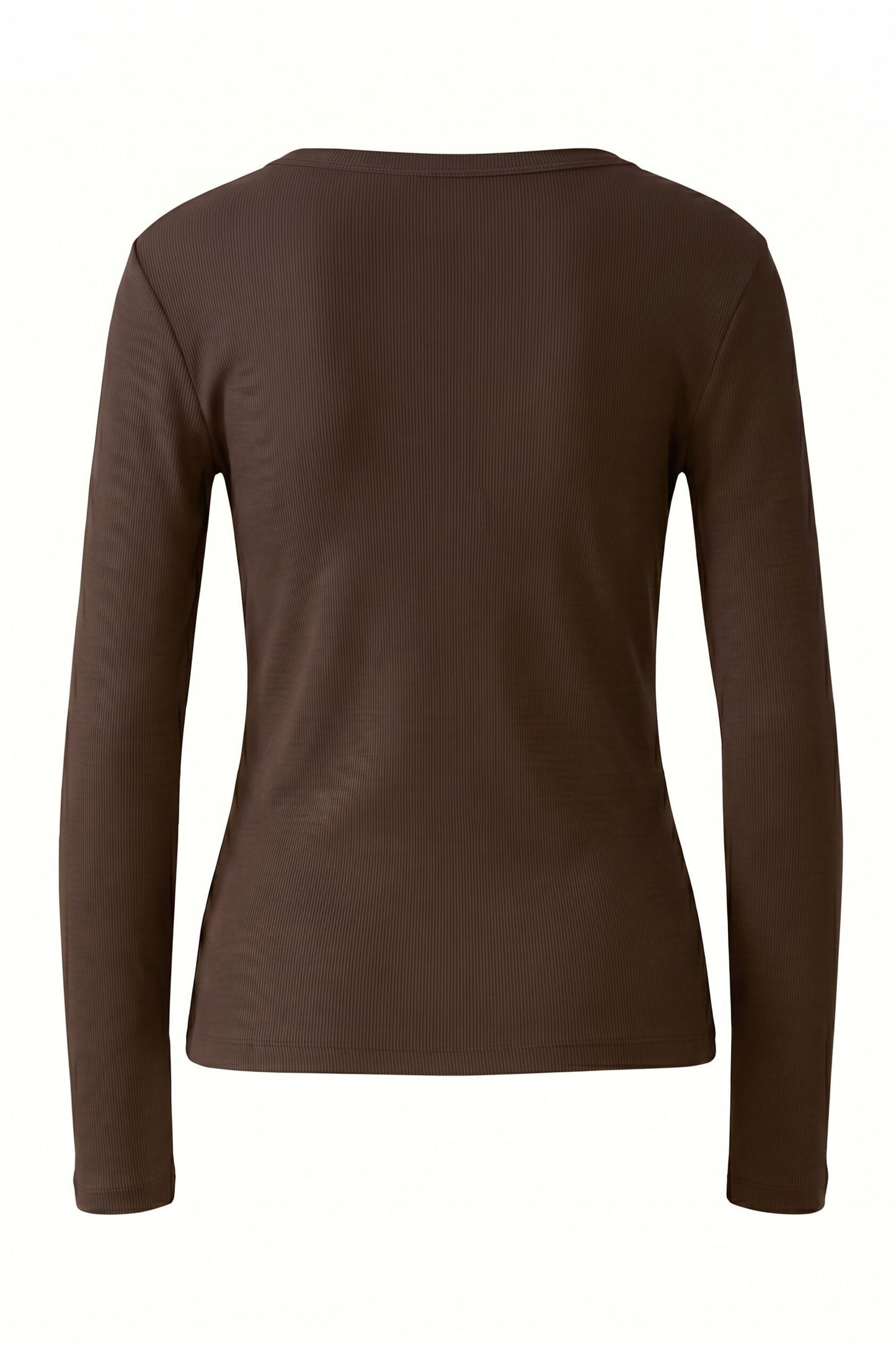 Oui Mulch Long Sleeve Ribbed Top