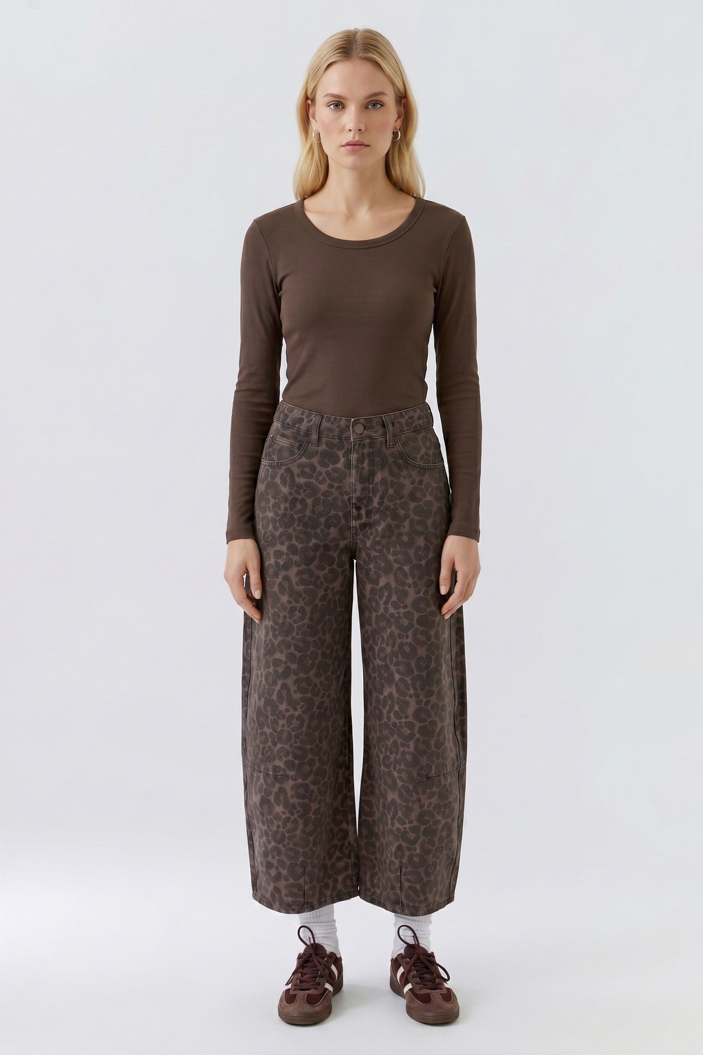 Oui Mulch Long Sleeve Ribbed Top