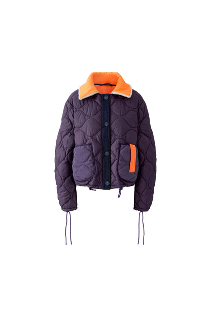Oui Dark Violet/Blue Reversible Jacket