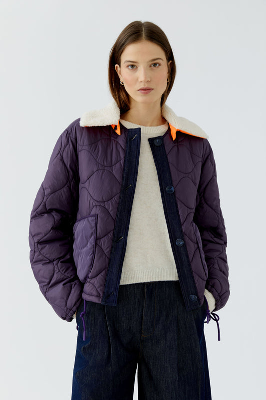 Oui Dark Violet/Blue Reversible Jacket