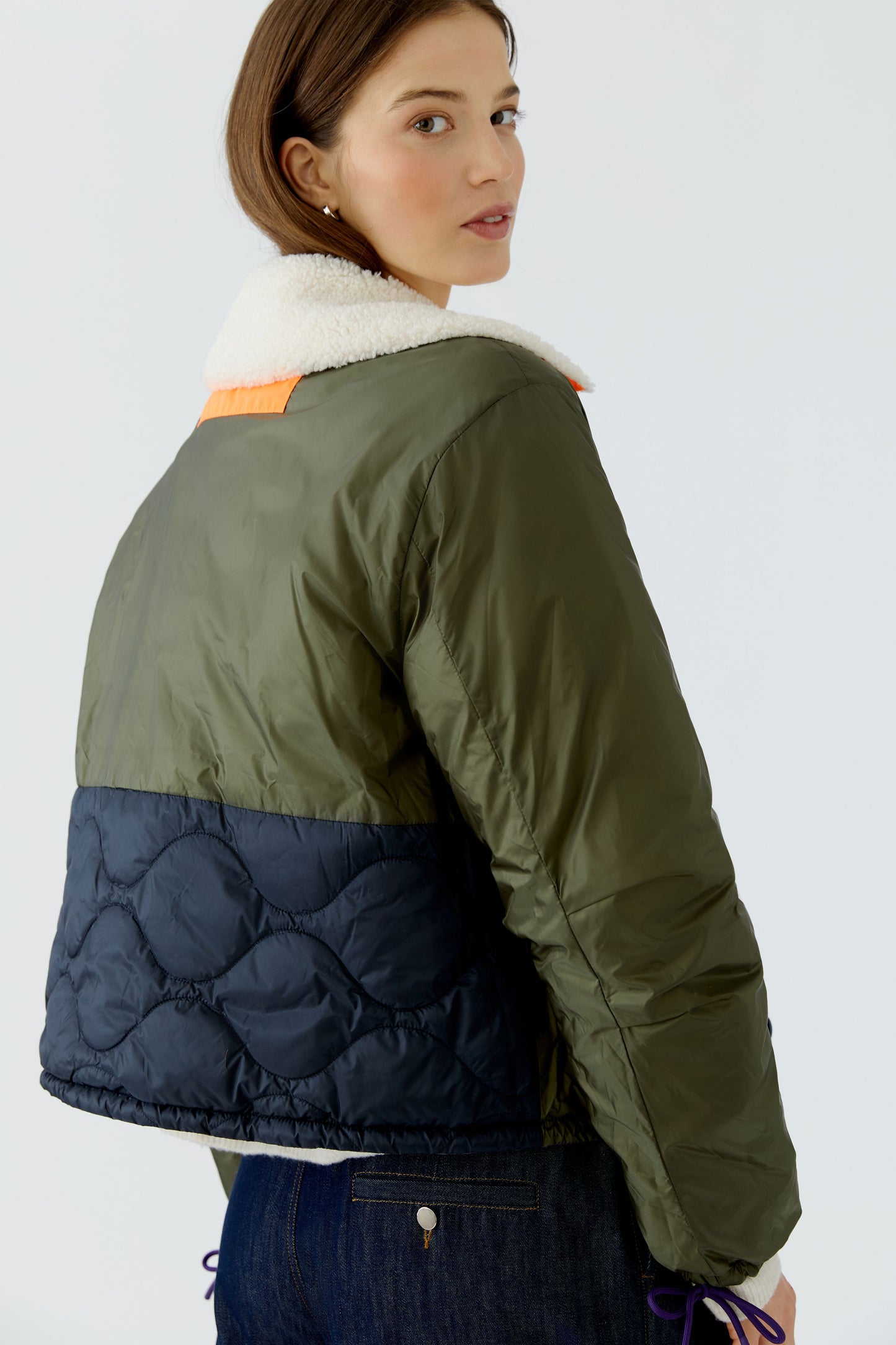 Oui Dark Violet/Blue Reversible Jacket