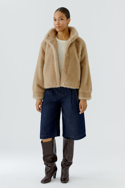 Oui Sweet/Maple Faux Fur Jacket