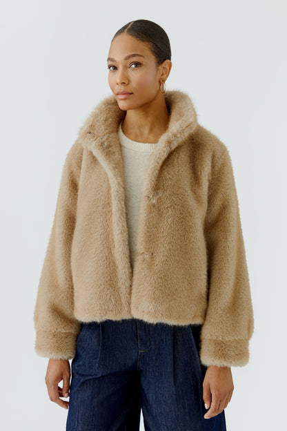 Oui Sweet/Maple Faux Fur Jacket