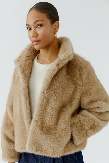 Oui Sweet/Maple Faux Fur Jacket