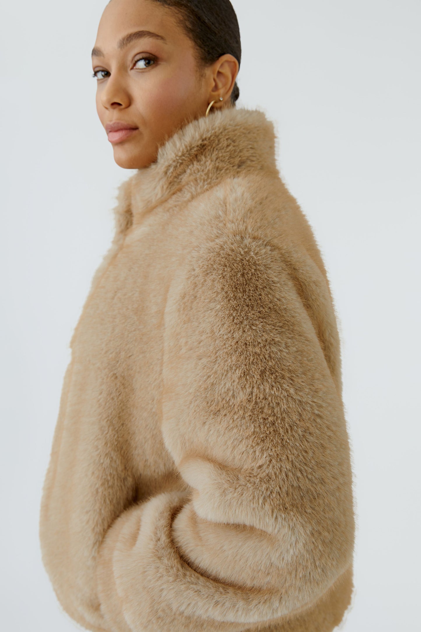 Oui Sweet/Maple Faux Fur Jacket