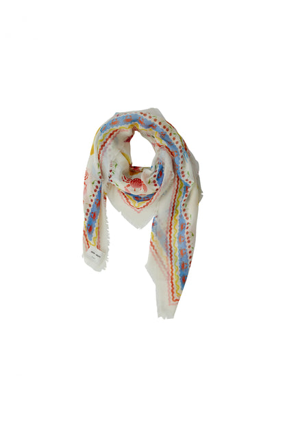 Oui White/Red Cherie Scarf