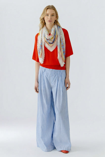 Oui White/Red Cherie Scarf