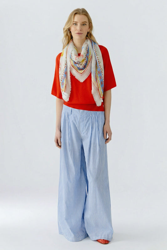 Oui White/Red Cherie Scarf