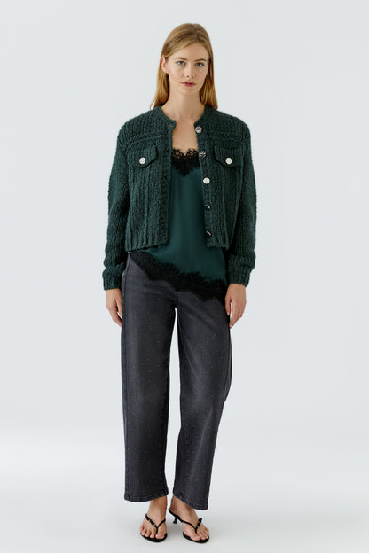 Oui Scarab Pocket Cardigan