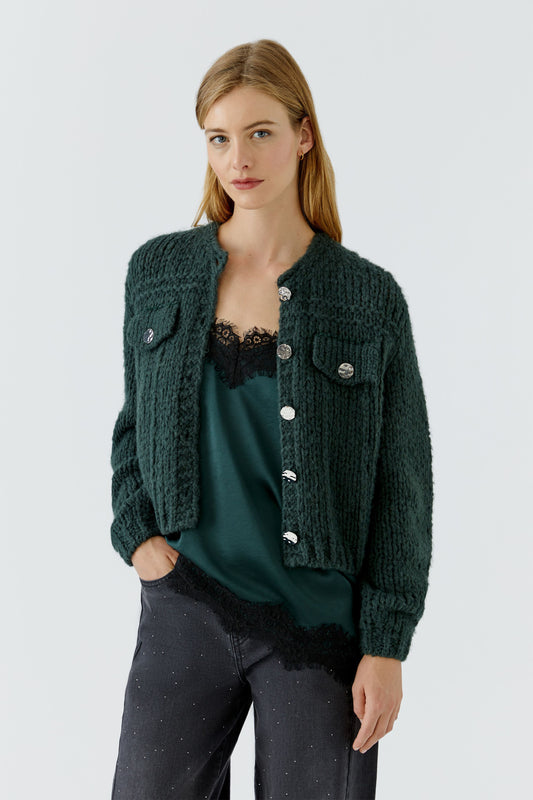 Oui Scarab Pocket Cardigan