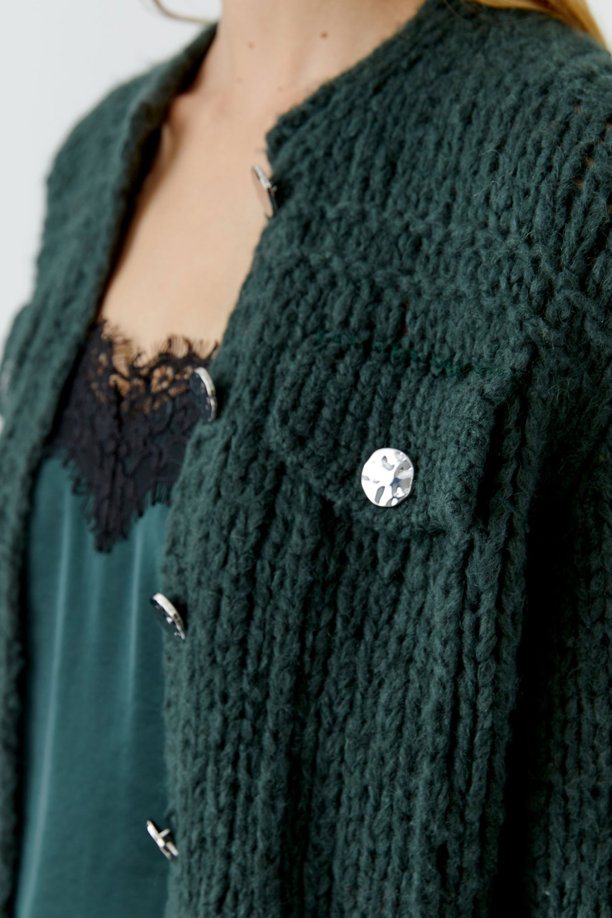 Oui Scarab Pocket Cardigan