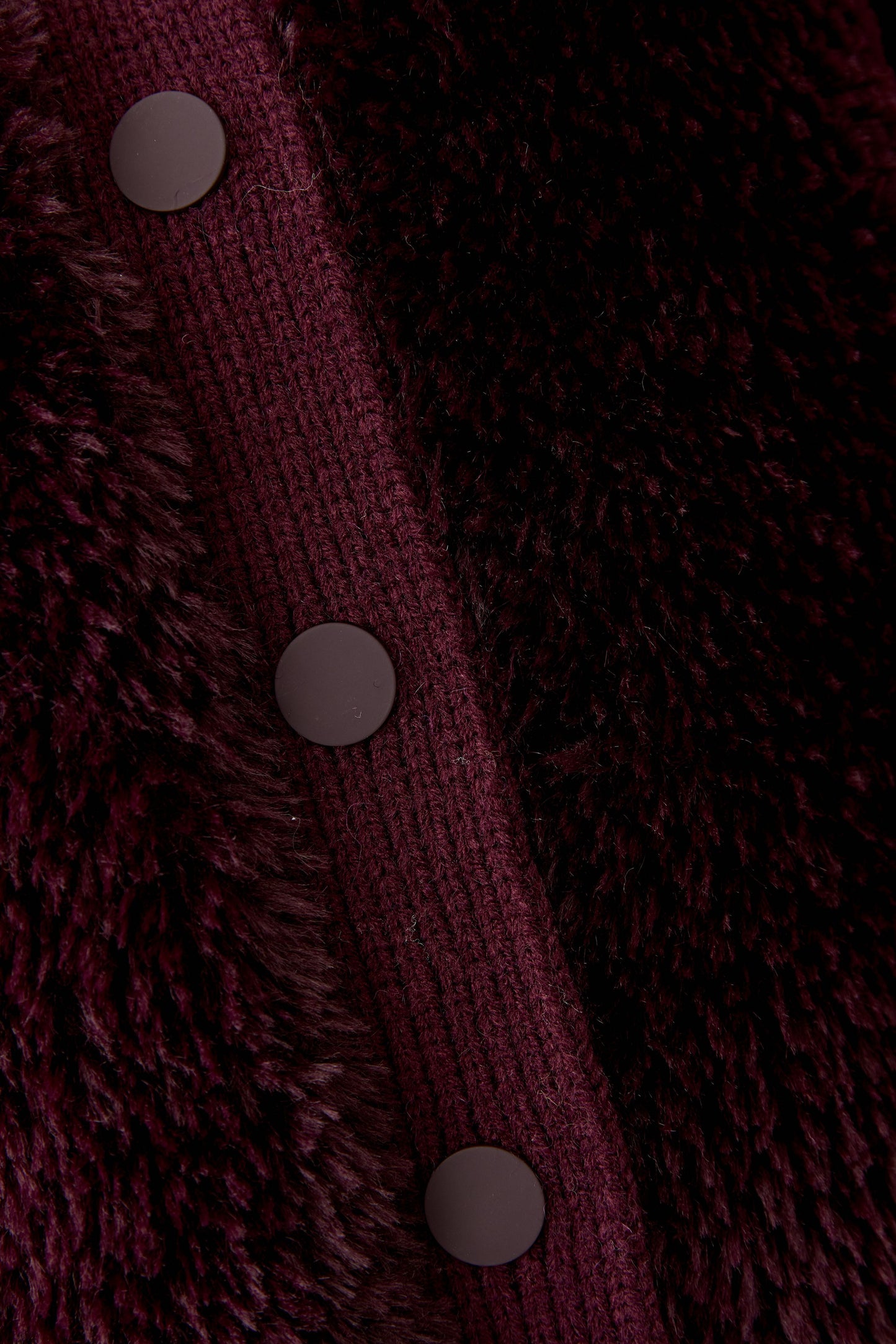 Oui Bramble Berry Knitted Fur Cardigan