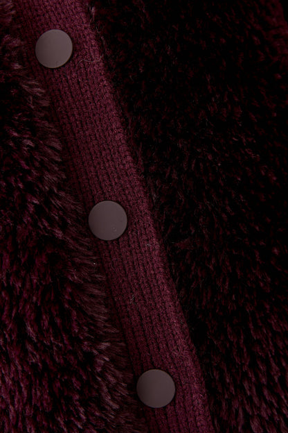 Oui Bramble Berry Knitted Fur Cardigan