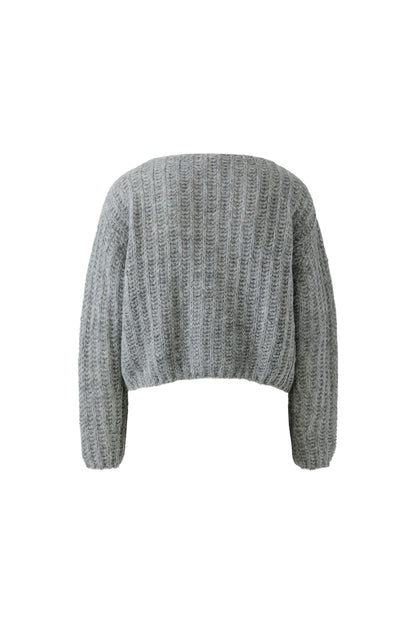 Oui Grey Embellished Shoulder Jumper