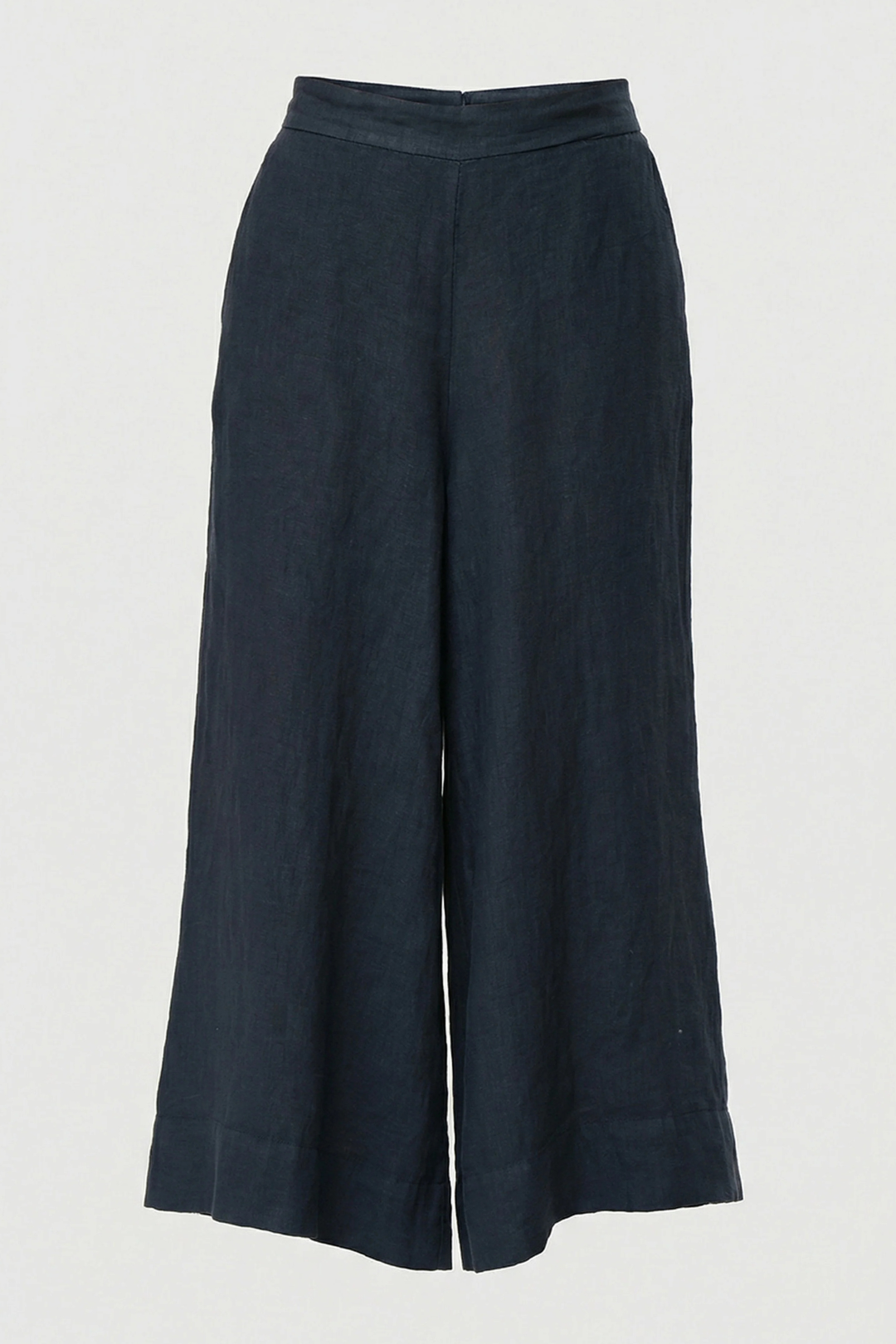 Humility LIREO Navy Linen Crop Trouser