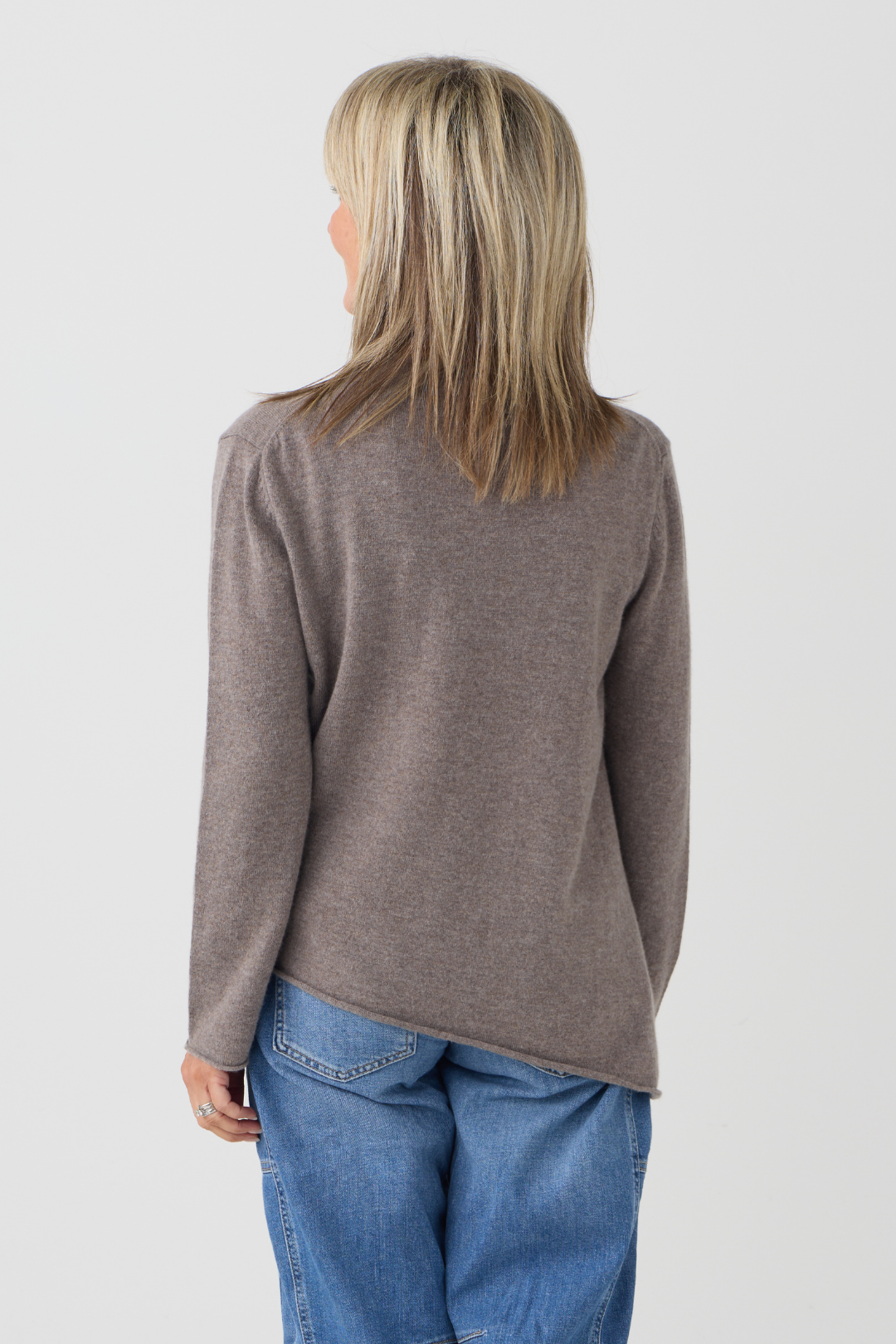 el2 Dark Taupe Roll Neck Jumper 1108