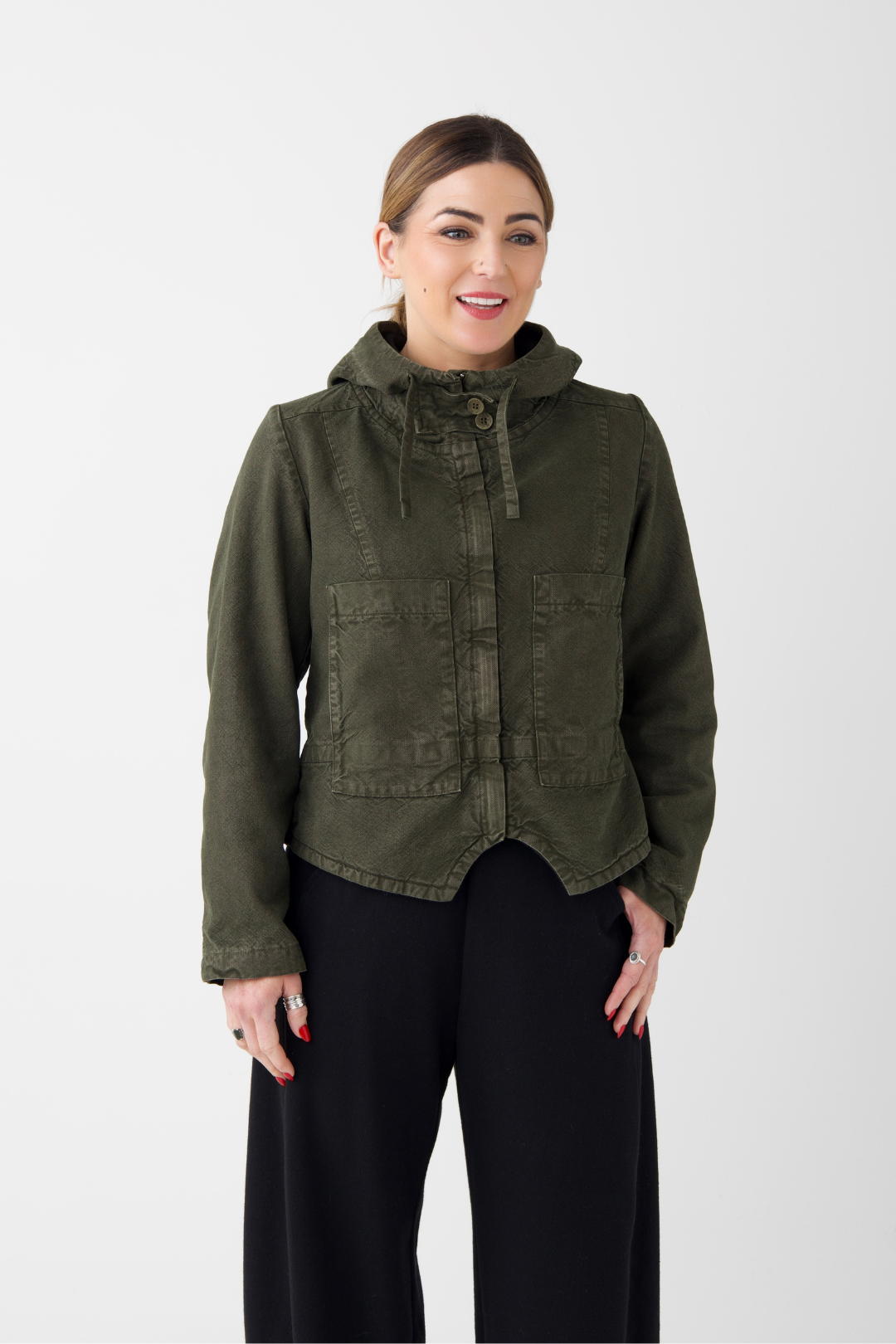 Lurdes Bergada Khaki Hooded Jacket