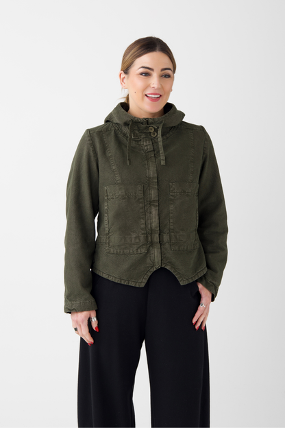 Lurdes Bergada Khaki Hooded Jacket