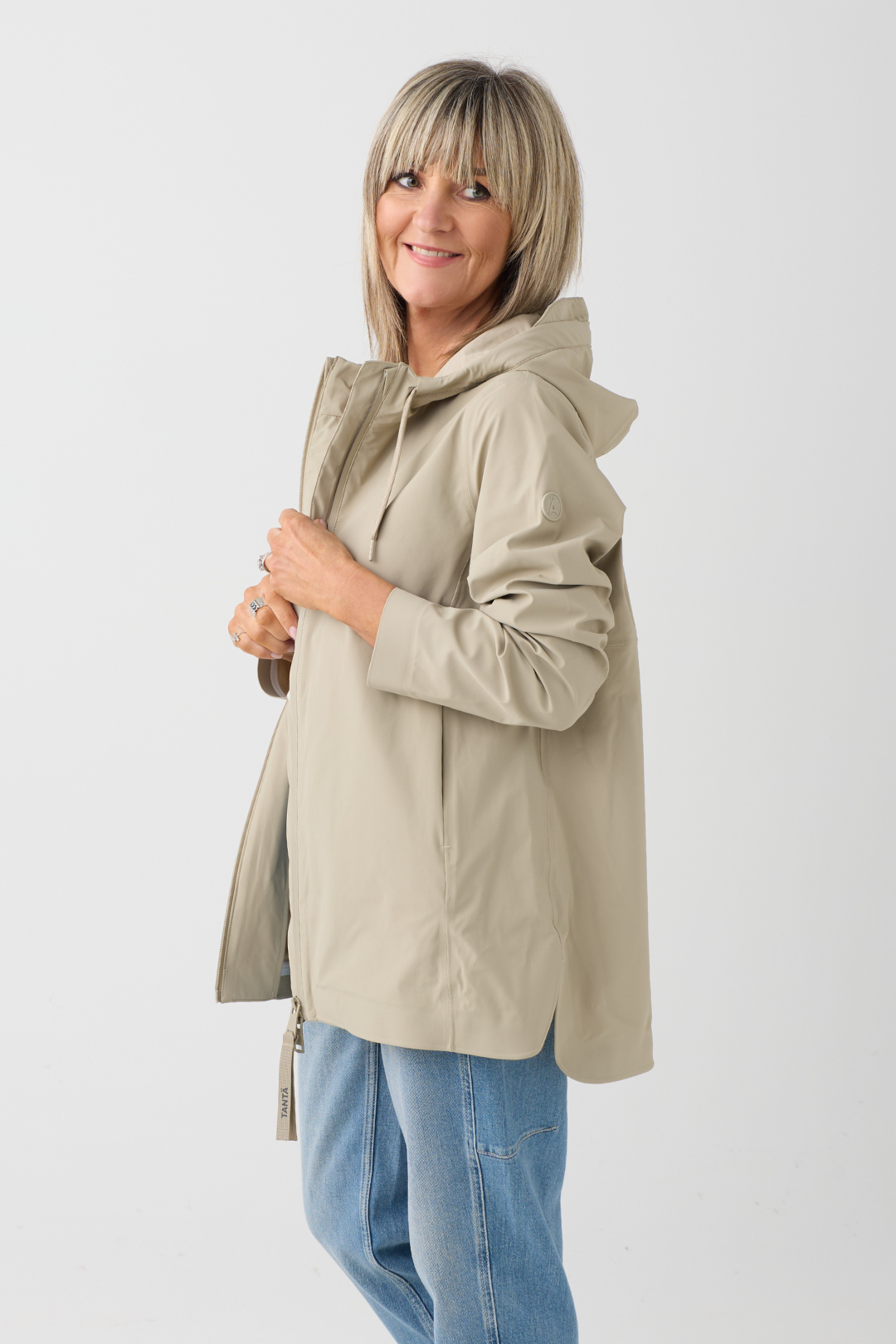 Tanta Jala Stone Grey Raincoat