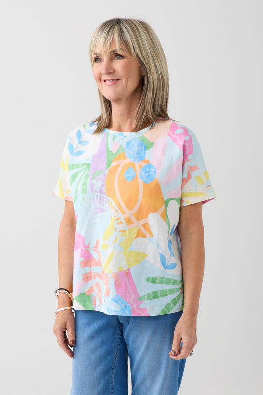 FF Rose Abstract Print Top