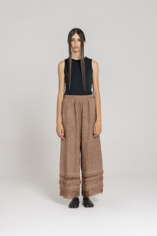 Sanctamuerte Cinnamon Double Ruffle Trousers