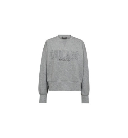 Mos Mosh Renzi Grey Melange Sweatshirt