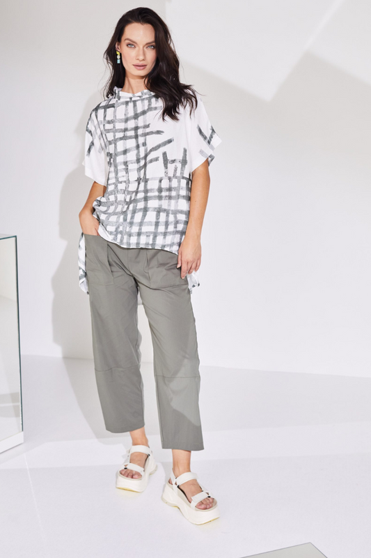 Naya Mink Crop Trousers with Patch Pocket