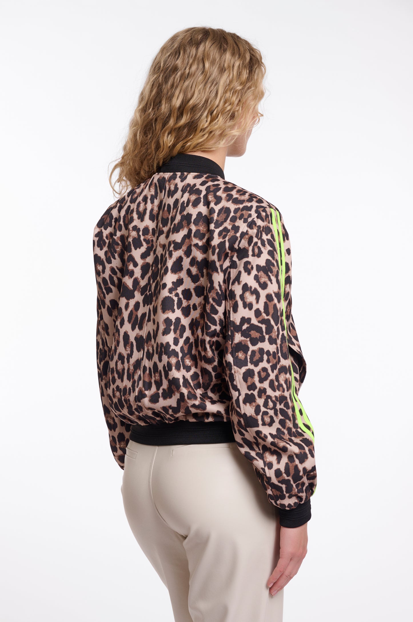 Rino & Pelle Banner Leopard Neon Bomber Jacket