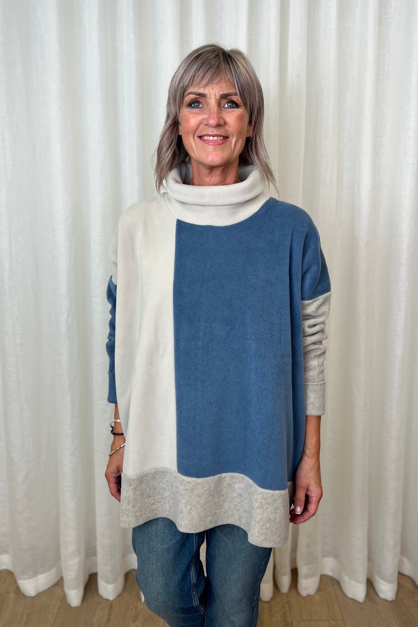 Henriette Steffensen Dusty Blue/Kit/Sand Jumper