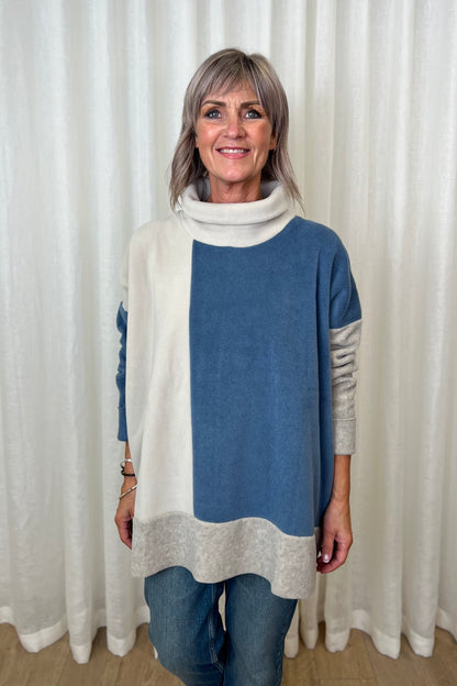 Henriette Steffensen Dusty Blue/Kit/Sand Jumper