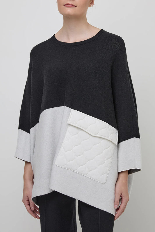 Uchuu Black/Grey Poncho Jumper