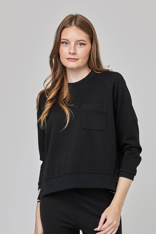 Uchuu Black Pocket Sweatshirt