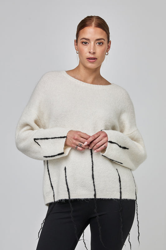 Uchuu Milk Jumper with String Hem