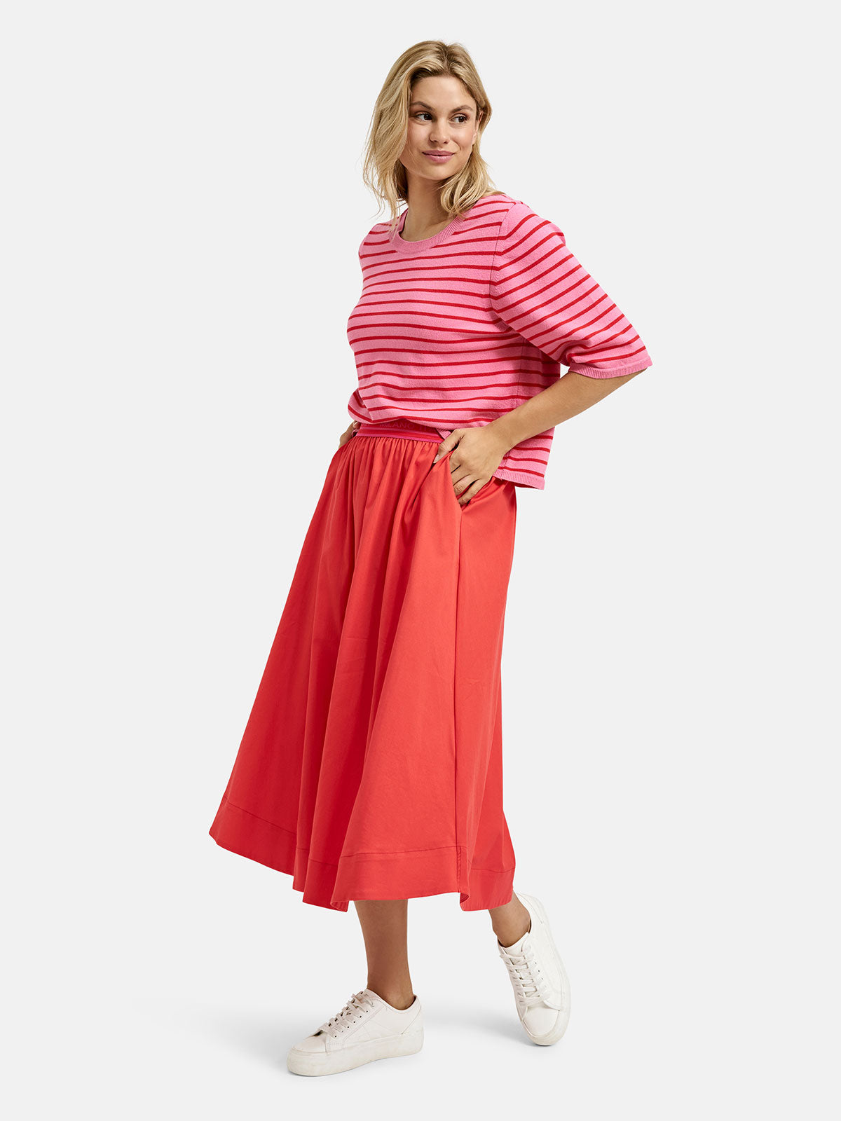 Milano Pink/Red Stripe Jumper