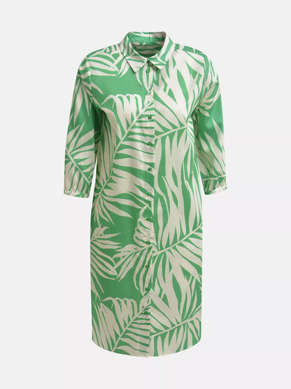 Milano Apple Leaf Print Shirt Dress
