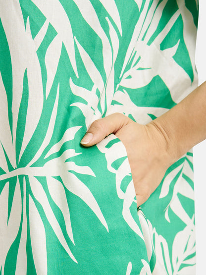 Milano Apple Leaf Print Shirt Dress