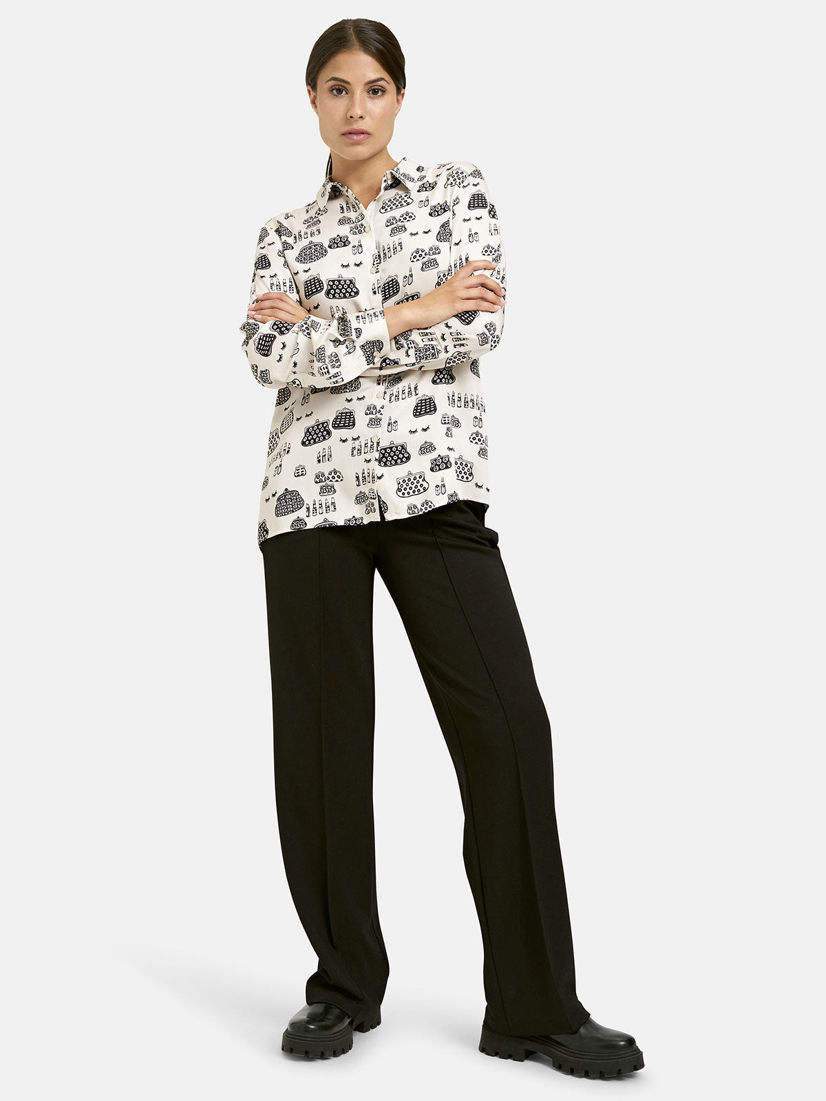 Milano Cream Make-Up Print Shirt