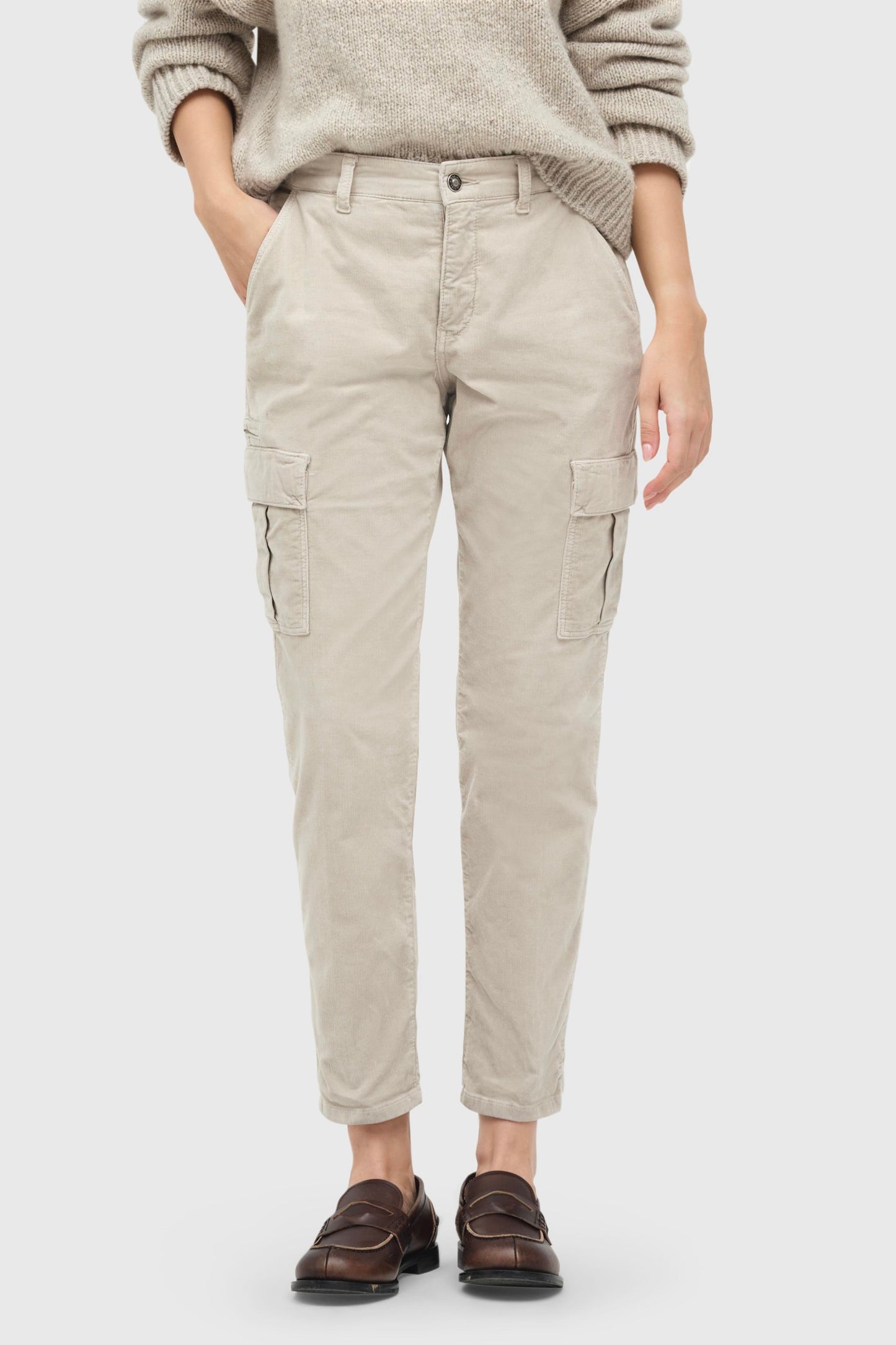 Mac Stone Rich Cargo Needlecord Trousers